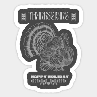 Turkey Thanksgiving happy thankful holiday Sticker